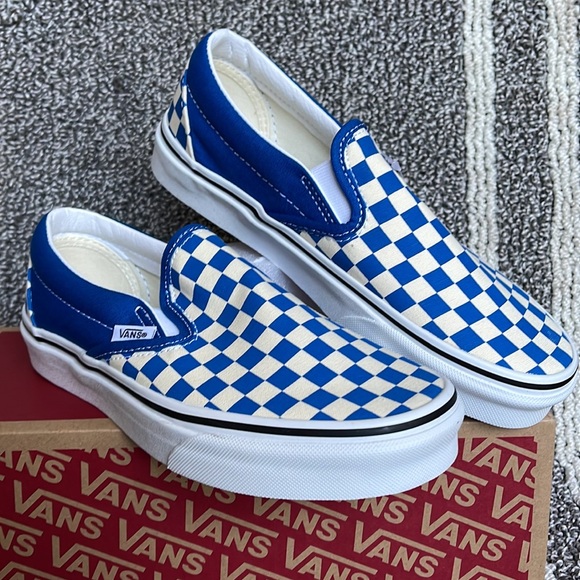 Vans Classic Slip-On Checkerboard Imperial Blue/White WMNS - Picture 5 of 16